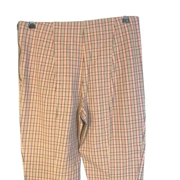 Anthropologie The Essential Slim Plaid Check High Rise Ankle Pants Size 4 - Picture 7 of 8